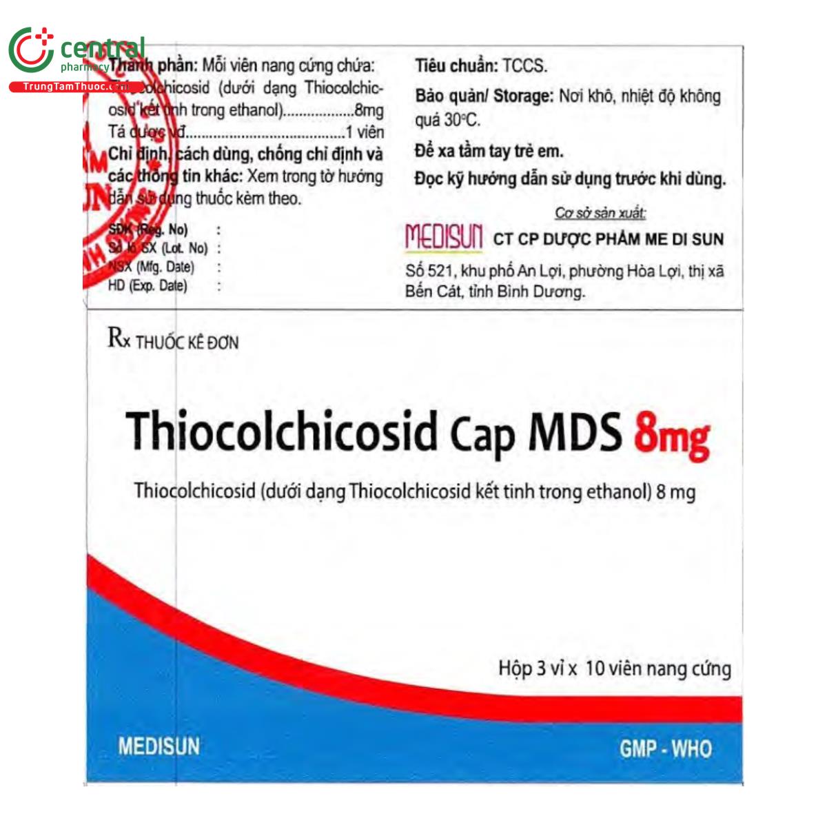 thiocolchicosid cap mds 8mg 5 K4420