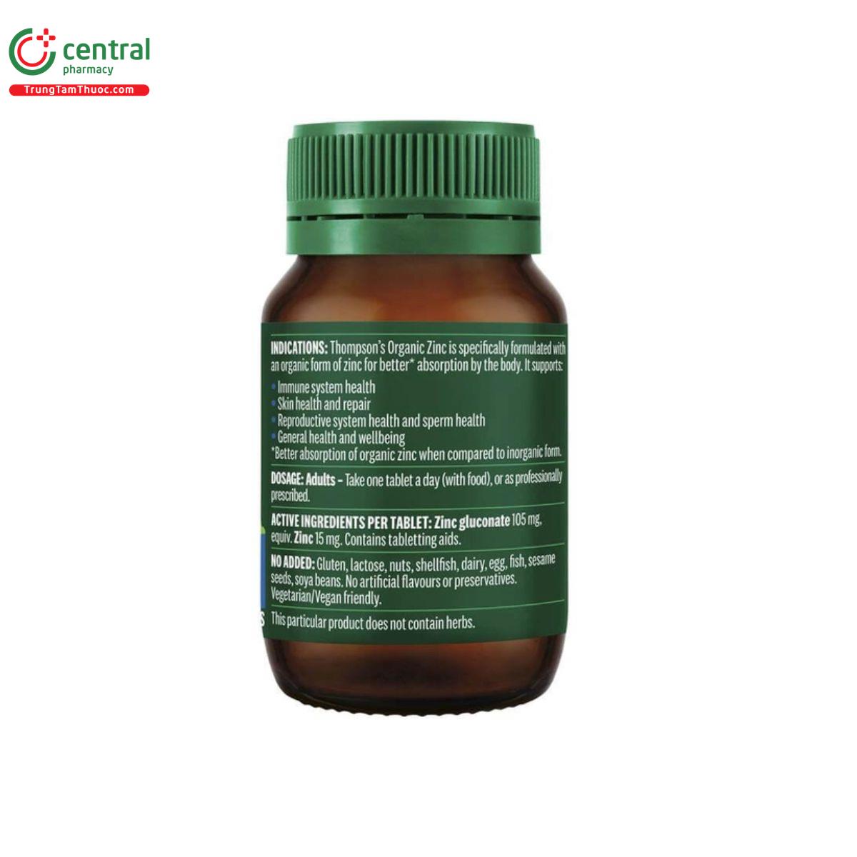thompson organic zinc 5 O5836