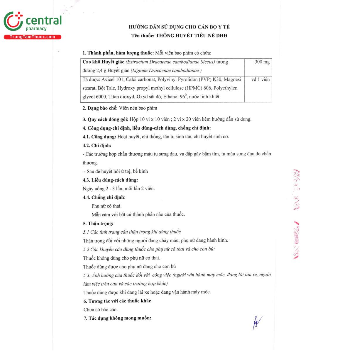 thong huyet tieu ne dhd 10 M4016 thong huyet tieu ne dhd 10 M4016