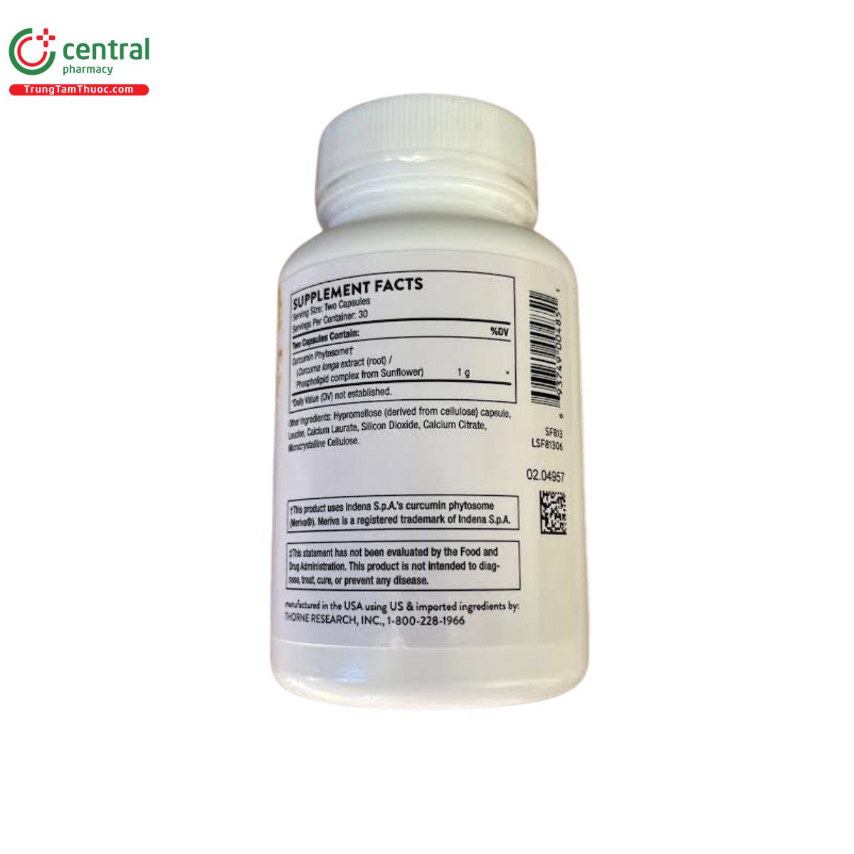 thorne curcumin phytosome 6 N5815