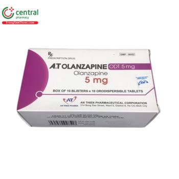 Thuốc A.T Olanzapine ODT 5mg điều trị tâm thần phân liệt, hưng cảm