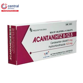 [CHÍNH HÃNG] Thuốc Acantan HTZ 8-12.5 điều trị tăng huyết áp
