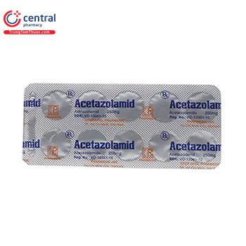 Thuốc Acetazolamid Pharmedic (Acetazolamid 250mg):tác dụng, liều dùng