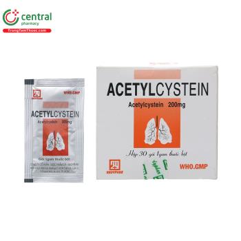 Acetylcystein 200mg Nadyphar (thuốc bột)