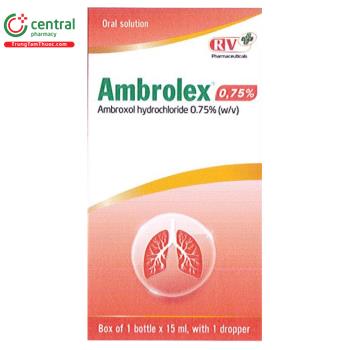 Thuốc Ambrolex 0,75% điều trị hỗ trợ bệnh lý cấp và mạn tính trên hô hấp