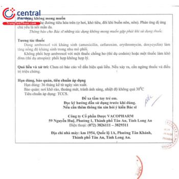 Thuốc Ambron (viên nang) điều trị viêm phế quản, hen phế quản