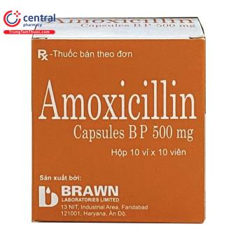Amoxicillin Capsules BP 500mg Brawn