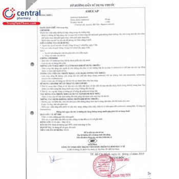 Thuốc Amucap - điều trị các bệnh đường hô hấp cấp và mạn tính