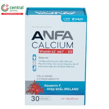Thuốc Anfa Calcium bổ sung canxi, vitamin K2, D3 giúp xương chắc khỏe