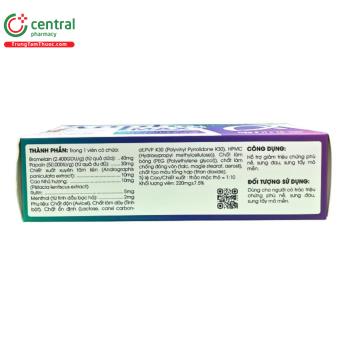 Viên uống Anpha MAX+ hỗ trợ giảm sưng tấy, phù nề