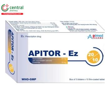 Thuốc Apitor - Ez 20/10 chứa Rosuvastatin và Ezetimibe điều trị rối ...