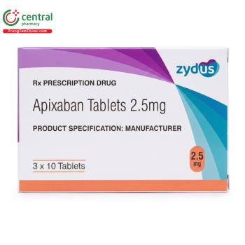 Apixaban Tablets 2.5mg Zydus