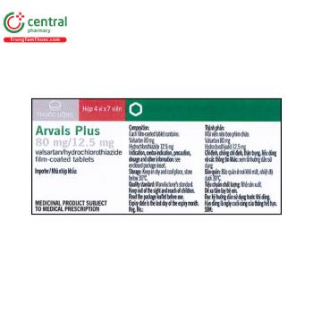 Arvals Plus 80mg/12.5mg
