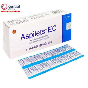 [CHÍNH HÃNG] Thuốc Aspilets EC - Thuốc dự phòng huyết khối động mạch