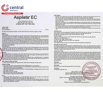 [CHÍNH HÃNG] Thuốc Aspilets EC - Thuốc dự phòng huyết khối động mạch