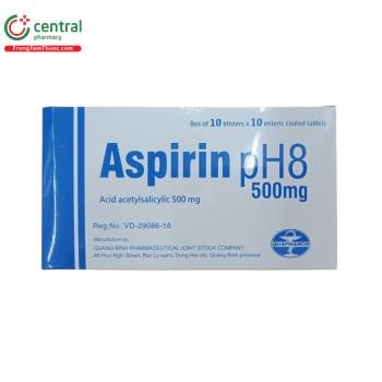 Aspirin PH8 500mg Quapharco