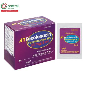 A.T Fexofenadin 30mg/5ml (Hộp 30 gói)