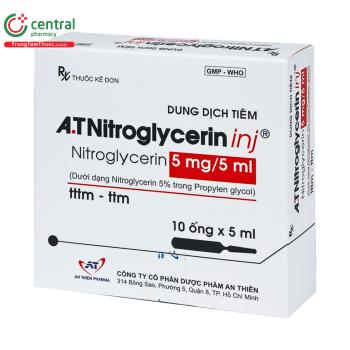 A.T Nitroglycerin inj 5mg/5ml