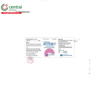 Thuốc Atitein Inj 100mg - Điều trị bệnh ung thư đại tràng di căn