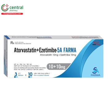 Atorvastatin+Ezetimibe-5A FARMA 10+10mg