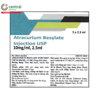 Atracurium Besylate Injection USP 10mg/ml