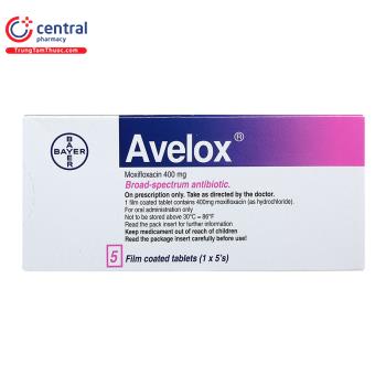 Thuốc Avelox 400mg điều trị nhiễm khuẩn đường hô hấp và da