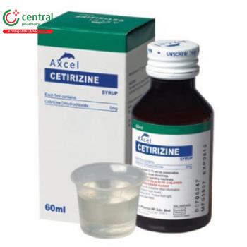 Thuốc Axcel Cetirizine Syrup 5mg/5ml Giảm triệu chứng viêm mũi dị ứng
