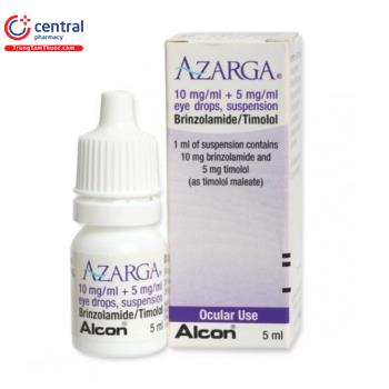 Thuốc Azarga điều trị giảm áp lực nội nhãn, glocom góc mở, tăng nhãn áp