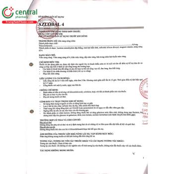 Thuốc Azlobal 4 điều trị hỗ trợ đau do co cứng cơ bắp cấp tính