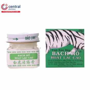 Thuốc Cao xoa bóp Bạch Hổ Hoạt Lạc Cao trị đau khi bong gân, nhức đầu