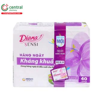 Băng vệ sinh hàng ngày Diana Sensi Kháng Khuẩn (40 miếng)