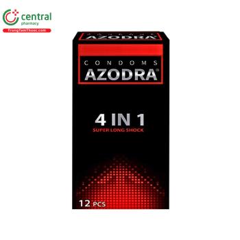 Bao cao su Azodra 4 in 1 Super Long Shock (Hộp 12 cái)