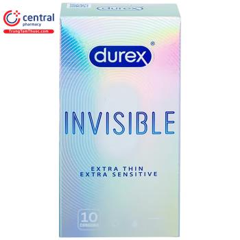 Bao cao su Durex Invisible Extra Thin Extra Sensitive (Hộp 10 cái) 
