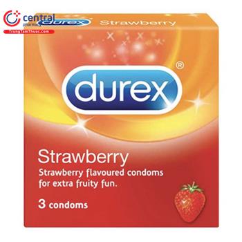 Bao cao su Durex Strawberry (Hộp 3 cái)