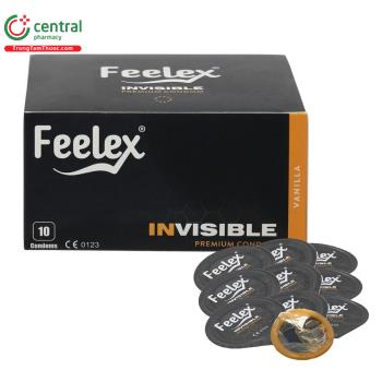 Bao cao su Feelex Invisible hương Vanilla (Hộp 10 chiếc)
