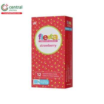 Bao Cao Su Fiesta Strawberry (Hộp 12 cái)