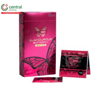 Bao cao su Glamourous Butterfly Moist Type Jex (Hộp 12 cái)