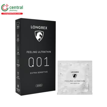 Bao cao su Longrex Extra Sensitive (Hộp 10 cái)