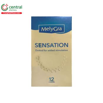 Bao cao su Melygra Sensation Dotted For Added Stimulation (Hộp 12 chiếc)