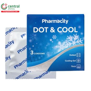 Bao cao su Pharmacity Dot & Cool (Hộp 3 chiếc)