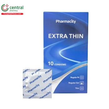 Bao cao su Pharmacity Extra Thin (Hộp 10 chiếc)