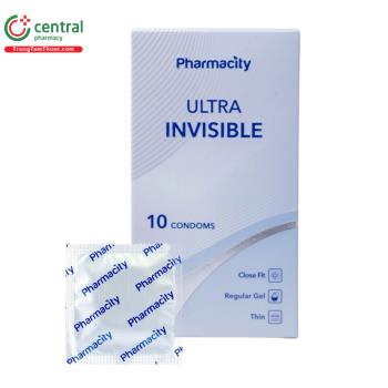 Bao cao su Pharmacity Ultra Invisible (Hộp 10 cái)