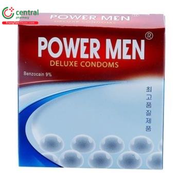 Bao cao su Power Men Delixe Condoms Ngọc Trai (Hộp 3 cái)