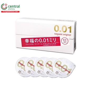 Bao cao su Sagami Original 0.01 (Hộp 5 cái)
