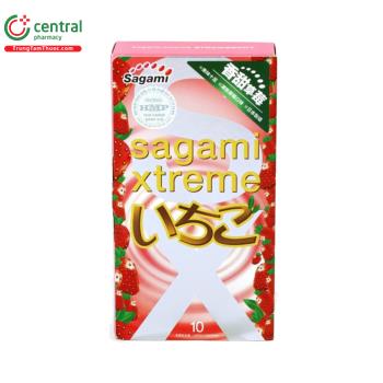 Bao cao su Sagami Xtreme Strawberry (Hộp 10 cái)