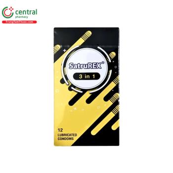 Bao cao su SatruREX 3 in 1 (Hộp 12 cái)