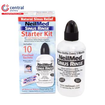 Bộ dụng cụ vệ sinh mũi NeilMed Sinus Rinse Starter Kit (1 bình + 10 gói)