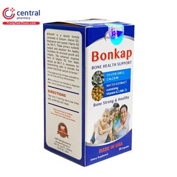 [CHÍNH HÃNG] Thuốc Bonkap Bone Health Support: hỗ trợ xương chắc khỏe
