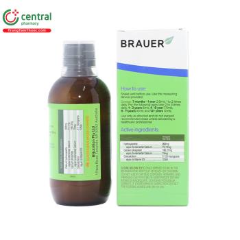 Brauer Baby & Kids Liquid Milk Calcium - Bổ sung Canxi, Vitamin D3