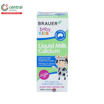 Brauer Baby & Kids Liquid Milk Calcium - Bổ sung Canxi, Vitamin D3